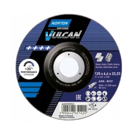 Tarcza do szlifowania stali wypukła 27-125x6,4 0119003