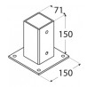 Podstawa słupa 70x70mm PSP70 DOMPOD-05