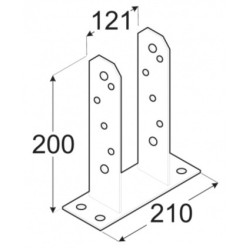 Podstawa słupa 120x120mm PST120 DOMPOD-17