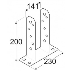 Podstawa słupa 140x140mm PST140 DOMPOD-18