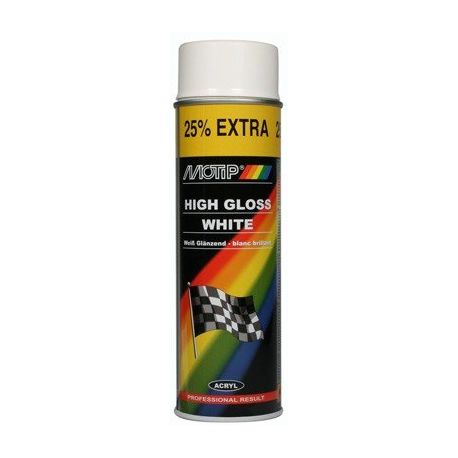 Lakier akrylowy MOTIP 500 ml biały połysk MOT004004
