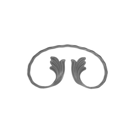 Element skrętny z płask. 12x6mm fakturowanego 180x90mm ART07230