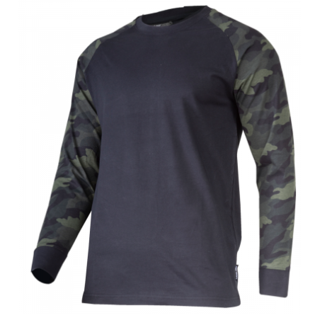 KOSZULKA Z DŁ.REK.190G/M2 MORO CZARNA