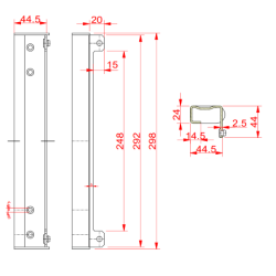 Zaczep dokręcany skrzynkowy ZM2 ZAC187.5