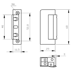 Zaczep R5 12V z blokadą  ZAC55.14