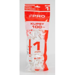 SYSTEM POZIOMUJACY PRO-SP600 1MM KLIPSY 100SZT WOREK 3-01-26-ZA-602