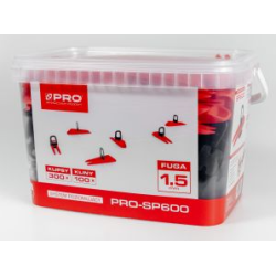 SYSTEM POZIOM. PRO-SP600 1.5MM MIX KLIPSY/KLINY 300/100SZT + WIADRO 5L