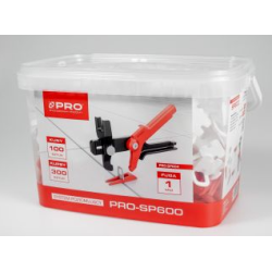 SYSTEM POZIOM. PRO-SP600 1 MM MIX-KLIPSY/KLINY 300/100SZT + WIADRO 5L