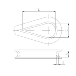 Kausza do liny fi 16mm BASKAU74.16