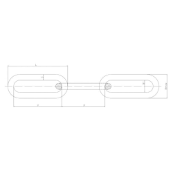 Łańcuch gospodarczy długie ogniwo D2 8mm BASLAN74.8D2