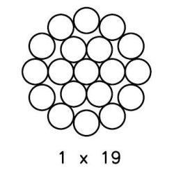 Lina stalowa 2,0mm splot 1x19 LINSTAL2 1x19