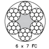 Lina stalowa ocynkowana 3,0mm splot 6x7 FC LINSTAL3 6x7