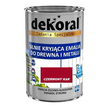 Farba olejna EMAKOL STRONG 0,9L czerwony karminowy BAWEMA10.10