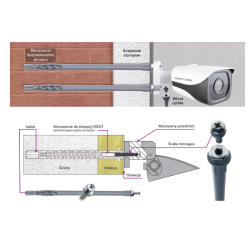 Mocowanie do elewacji EBOLT 12x260 z gwintem M4 EBZ12260M4P25