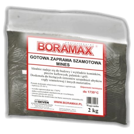 Gotowa zaprawa szamotowa 2 kg BORAMAX X7-SZAMOT2,0