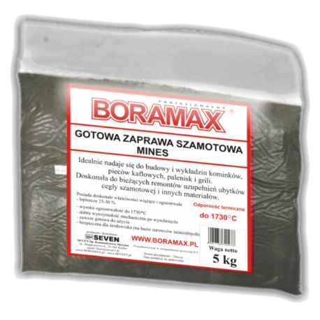 Gotowa zaprawa szamotowa 5 kg BORAMAX X7-SZAMOT5,0