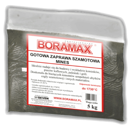 Gotowa zaprawa szamotowa 5 kg BORAMAX  X7-SZAMOT5,0