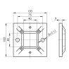 Stopa montażowa do słupka 40x40 UMA/4940-040