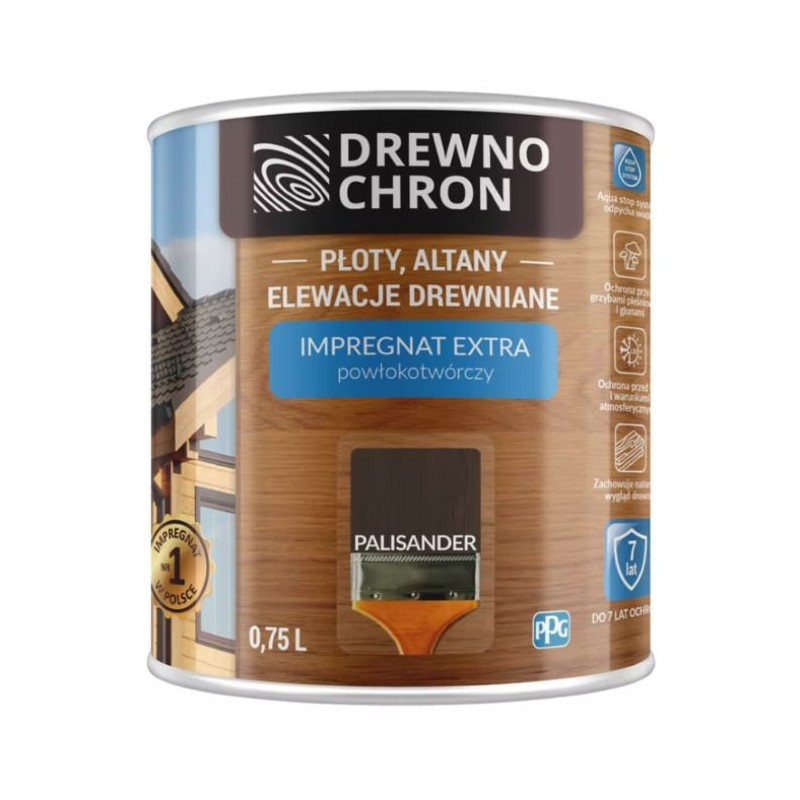 Impregnat extra powłokotwórczy DREWNO CHRON palisander 0,75L. BAWDRE10.09