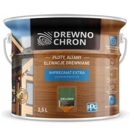 Impregnat extra powłokotwórczy DREWNO CHRON zielony 2,5L. BAWDRE10.9