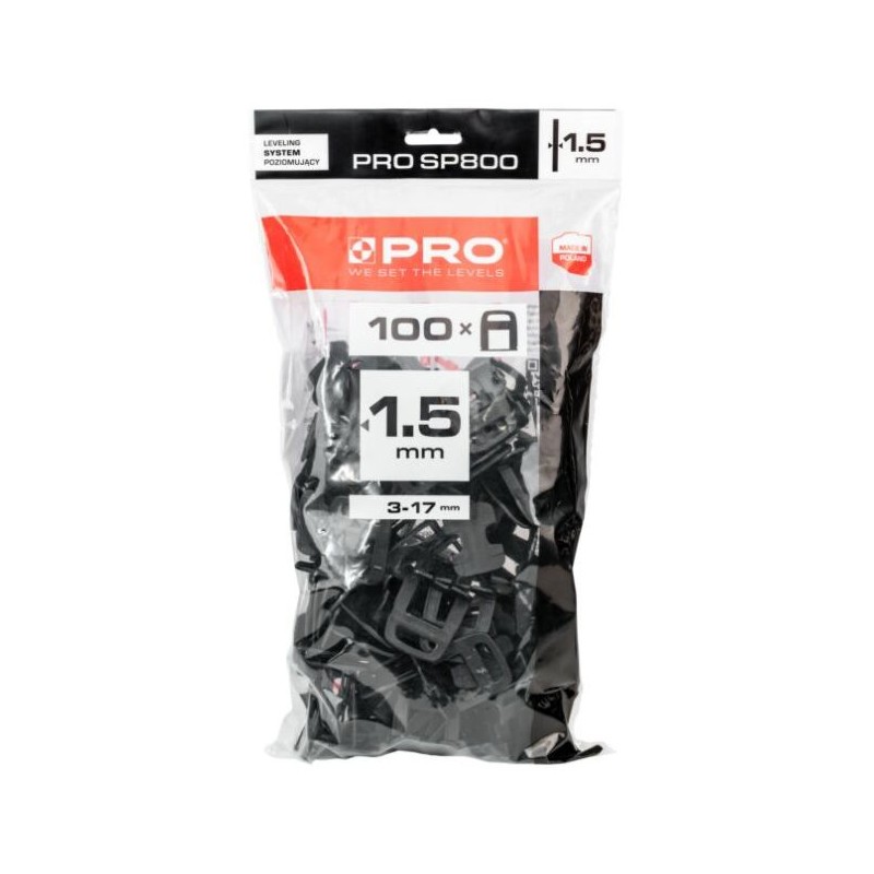 System poziomujący SP800 klipsy 1,5mm worek 100 szt. PROSYS01.16