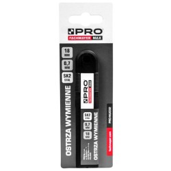 Ostrza wymienne SK2 18mm grubość 0,7mm czarne  zestaw 10szt. PROOST01.2