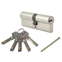 Wkładka bębenkowa CYKLOP 30/30+5kluczy nikiel satyna WKL126.156