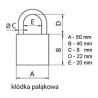 Kłódka pałąkowa KLO138.3