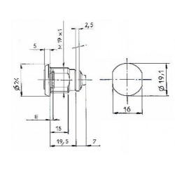 Kasten-Schloss -RO25300-  ZAM157.26