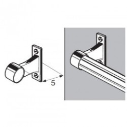 Uchwyt dystansowy końcowy - Ø 25 chrom SZAC9990CHR