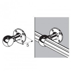 Uchwyt dystansowy przelotowy - Ø 25 chrom SZAC9940CHR