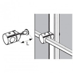 Uchwyt przelotowy - Ø 16/50 chrom SZAC980BCR