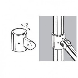 Uchwyt jednostronny - Ø 32 chrom SZAC974ACHR