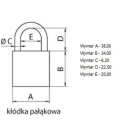 Kłódka B-Harko żeliwna "40" KD-HR-003