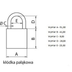 Vorhängschloss mit Bügel M&D KZE-50 KLO126.04