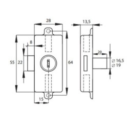 Zamek baskwilowy KAP4989