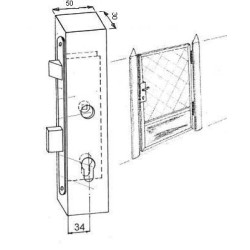 Kaseta z zamkiem ZW1 GAP30x50 KAS187.10