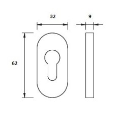 Rozeta owalna stal nierdzewna SEMROZ01.3