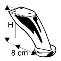 Nóżka ukośna o wysokości 90mm SZ295 chrom