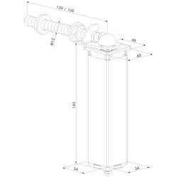 Zawias M12 sprężynowy do furtek SWING40  WADZAW01.7
