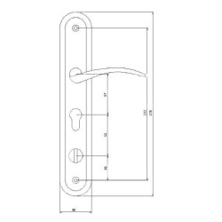Klamka z szyldem SELLKLH1L