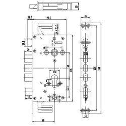 Zamek wpuszczany do drzwi chińskich ZW 2  SELLZW2L