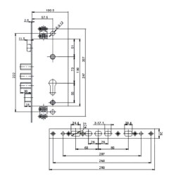 Zamek do drzwi chińskich SELLZW1P