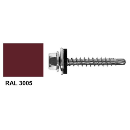 Wkręt farmer 4,8x35mm RAL3005 DACH79.12