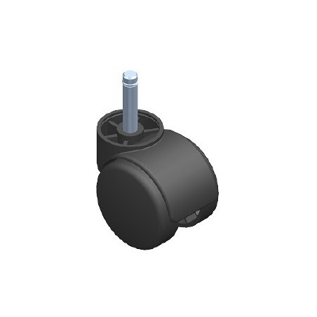 Kółko Fi 50 b/hamulca z tworzywa, z bolcem  FI 10 ze sprężyną  KOL79.5