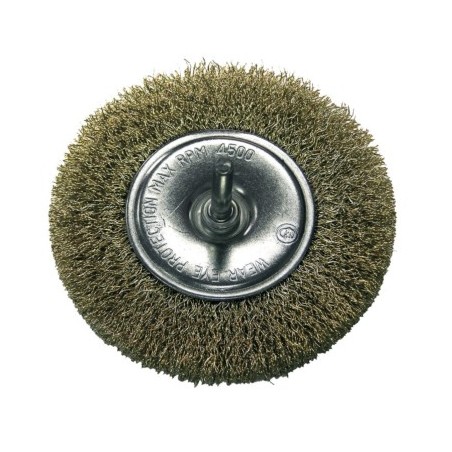 Szczotka tarczowa fi 100mm z trzpieniem mosiądzowana X32830