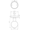 Gałka kula nierdzewna, stal nierdz.,rozeta okrągła SEMGAL01.6