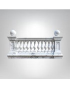 Balustrades made of chrome and stainless steel. Parts.